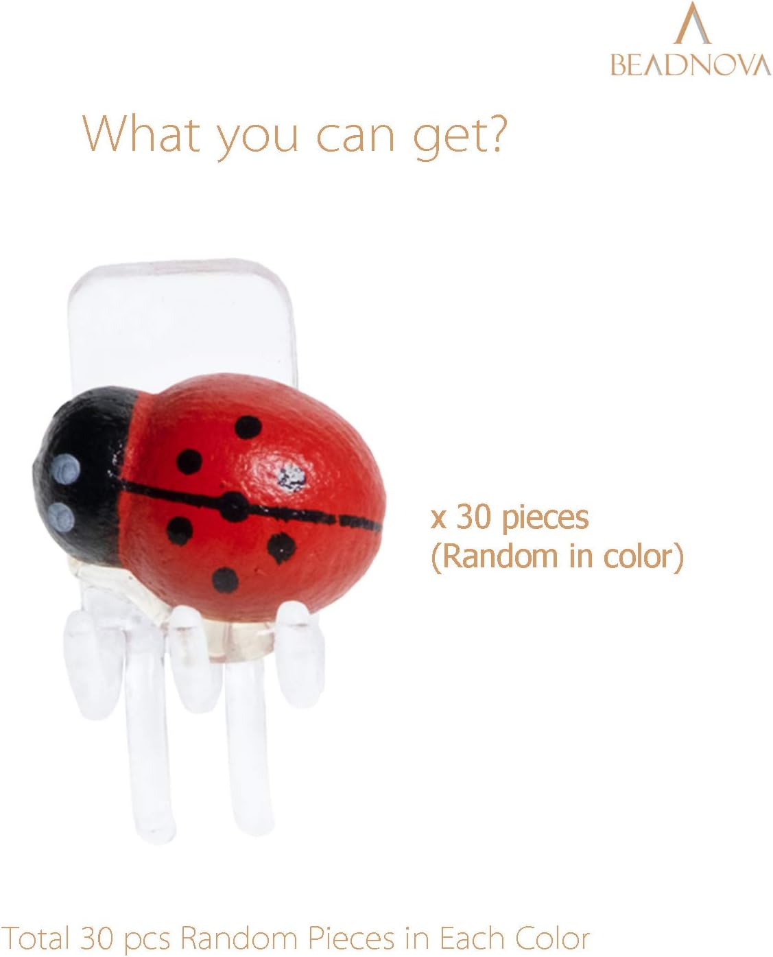 BEADNOVA Orchid Clips 30Pcs Ladybug Plant Clips Orchid Support Clips Vine Clips Plant Clips - Image 3