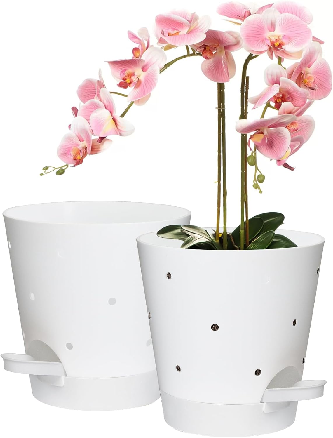Orchid Pot, 6 Inch Orchid Pots with Holes, 3 Pack Self Watering Plant Pots - Image 12