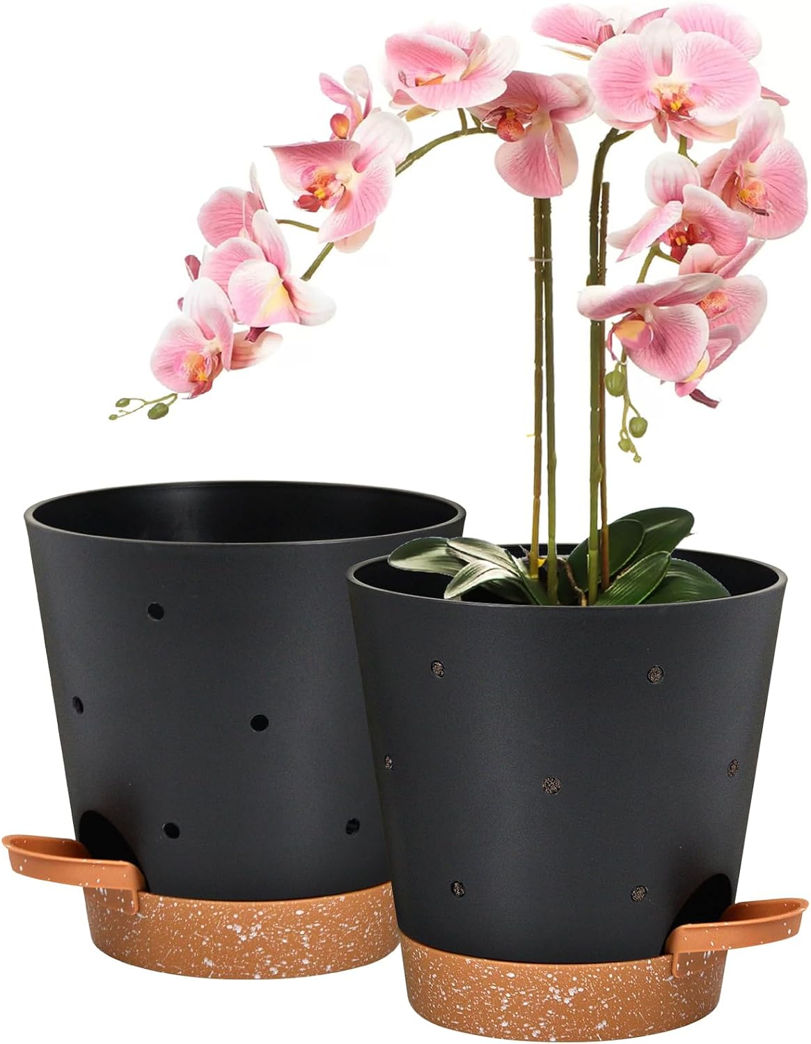 Orchid Pot, 6 Inch Orchid Pots with Holes, 3 Pack Self Watering Plant Pots - Image 9