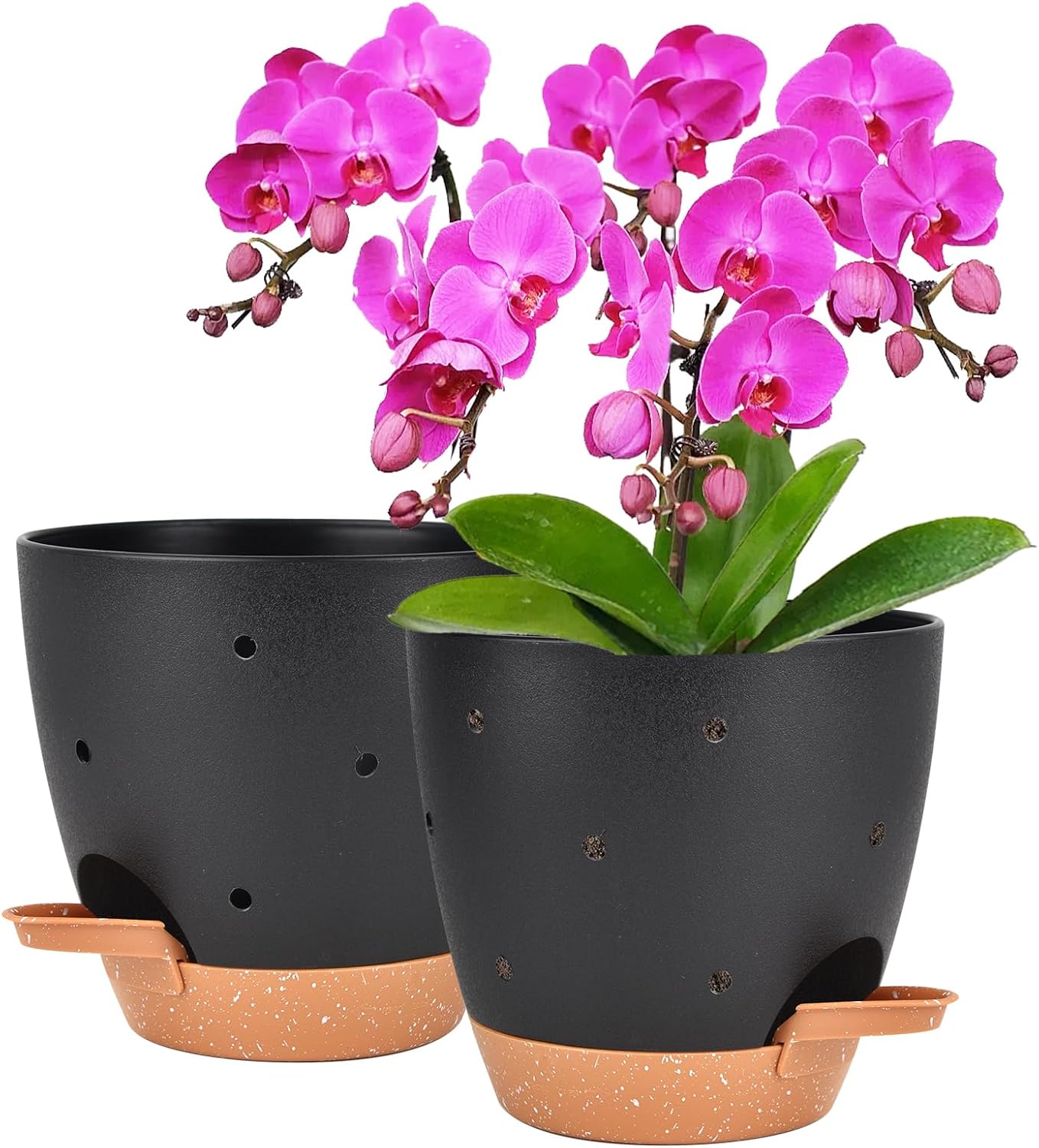 Orchid Pot, 6 Inch Orchid Pots with Holes, 3 Pack Self Watering Plant Pots - Image 11