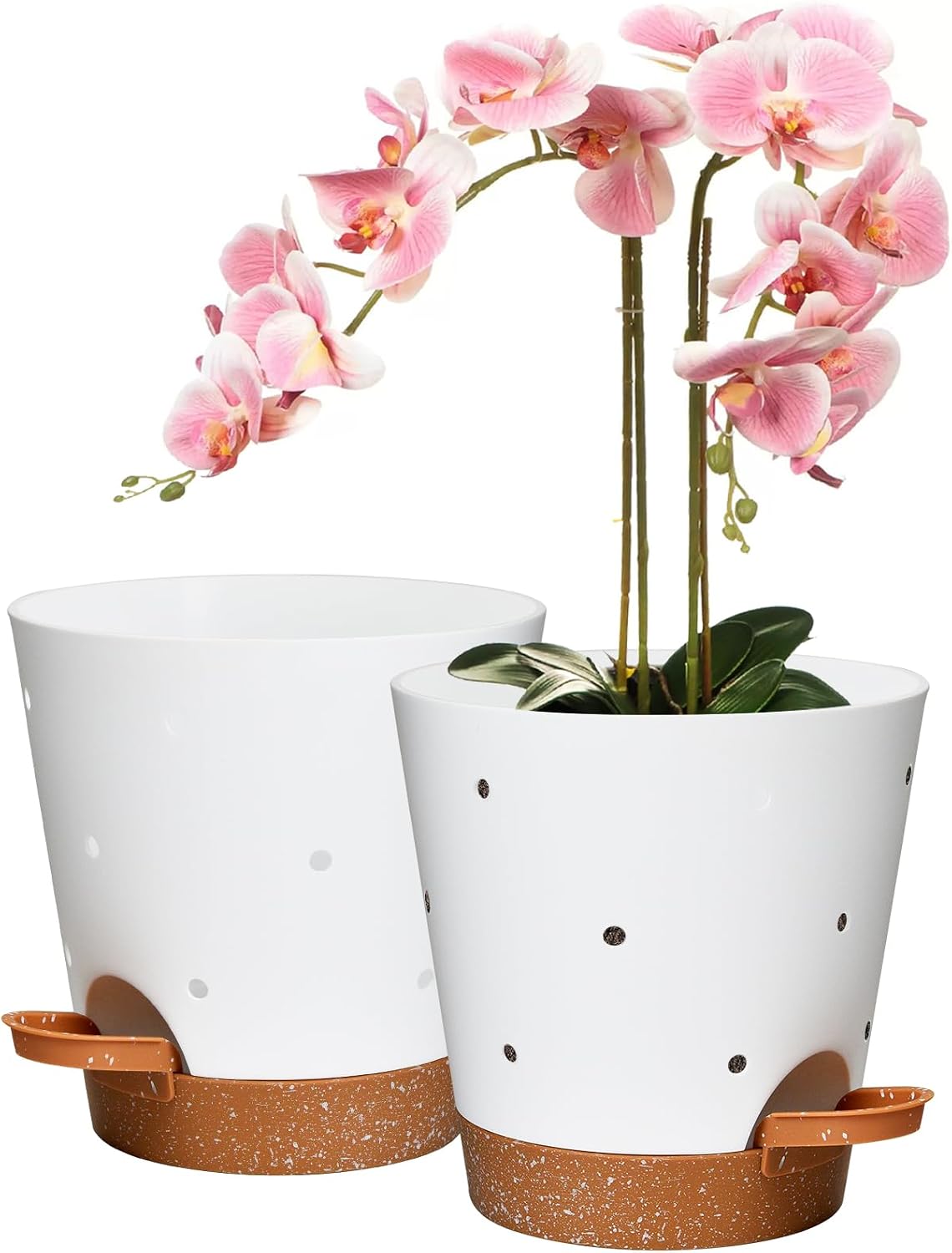 Orchid Pot, 6 Inch Orchid Pots with Holes, 3 Pack Self Watering Plant Pots - Image 13